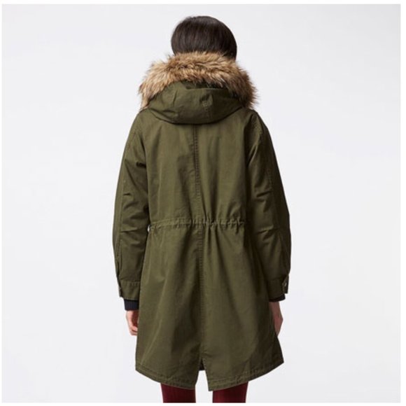 Uniqlo Modern Military-Style Parka - S, Army Green - Picture 7 of 7